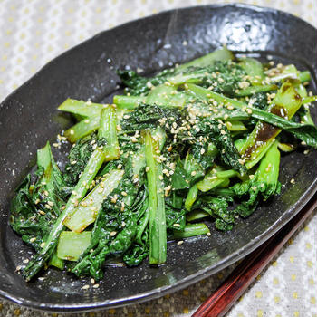 実家でもらった「菜葉のごま風味炒め」&「餃子の王将で中華丼を食べる」