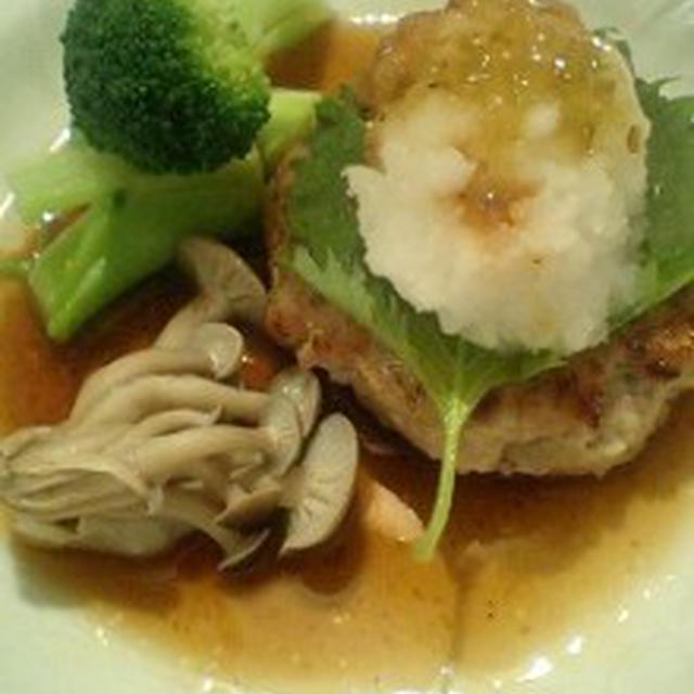 ふわふわ豆腐バーグ　ポン酢ソース。