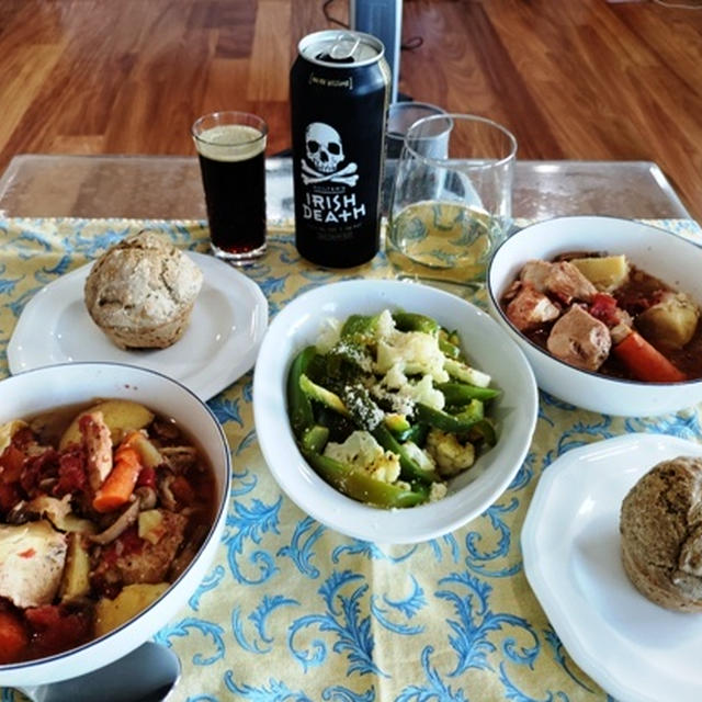寒々しい日々が続きます ～ アイリッシュデス ビールとチキントマトシチュー