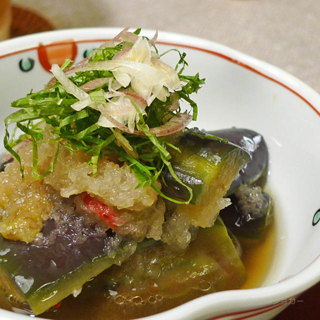 茄子の揚げ浸し。