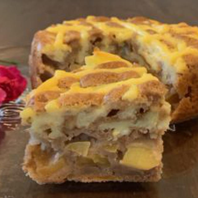 １ボールと１鍋でできちゃう超簡単シナモン風味のりんごのカスタードケーキ By ロッキンさん レシピブログ 料理ブログのレシピ満載
