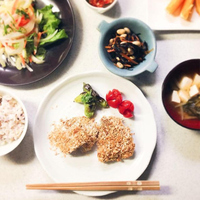 【 豚肉の紫蘇とチーズ挟み オーブンパン粉焼き 】