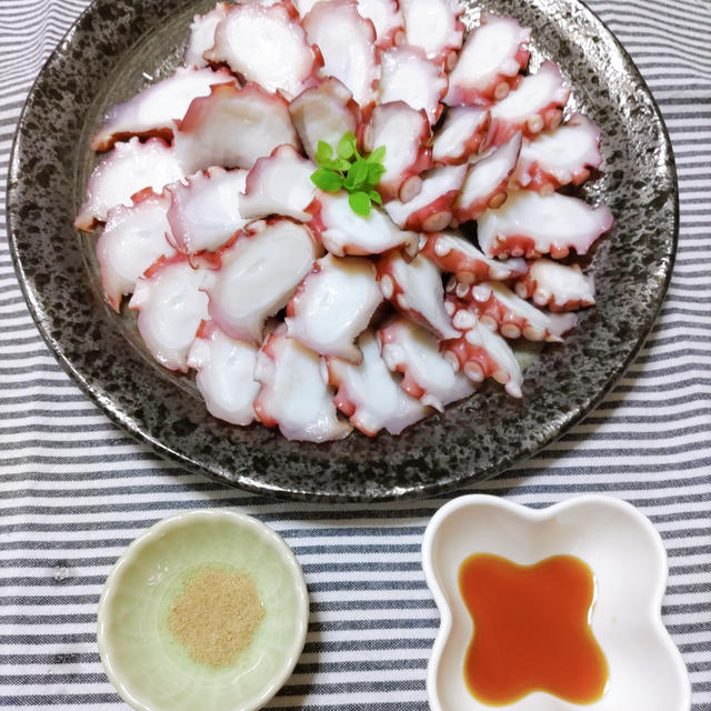 たこのお刺身どうぞ🐙