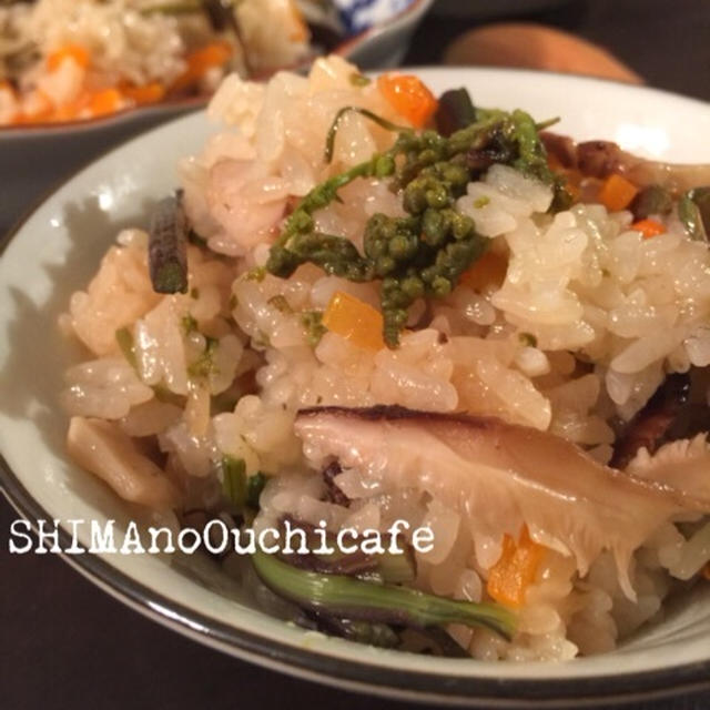 炊飯器で簡単和食 ワラビのもっちり山菜おこわ By Shimaさん レシピブログ 料理ブログのレシピ満載