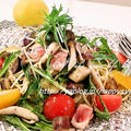 クックパッドで話題入り【水菜となすのピリッとゆず胡椒☆冷製パスタ】&First ポチ報告 by Jacarandaさん