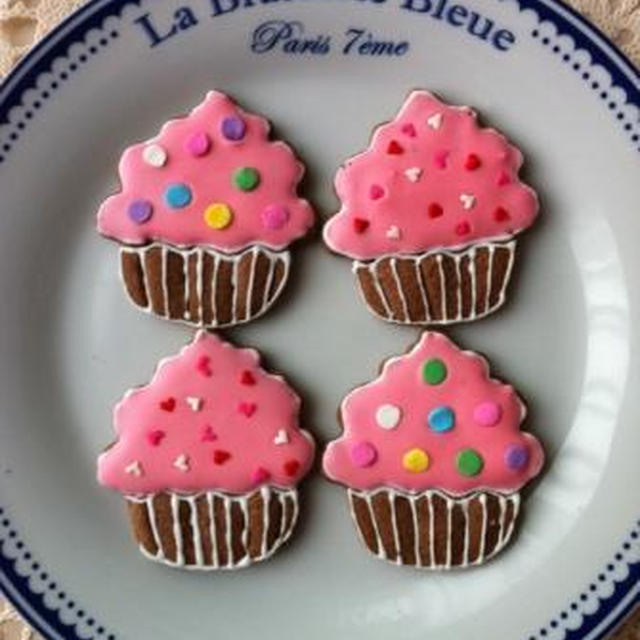 カップケーキのアイシングクッキー デコクッキー 可愛いクッキー レシピブログ