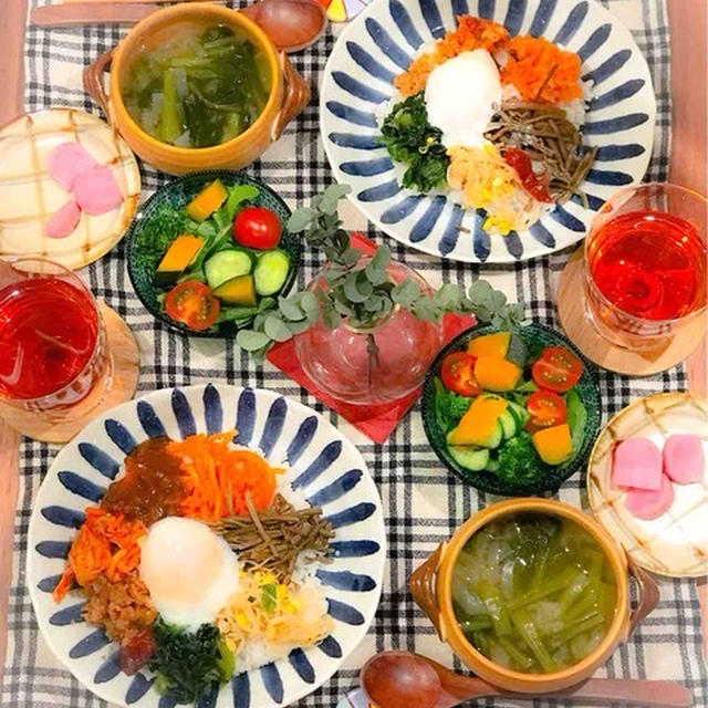 【献立】ビビンバ丼で夜ごはん&ビビンバ丼のレシピ