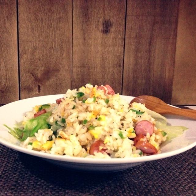 簡単レタスチャーハン