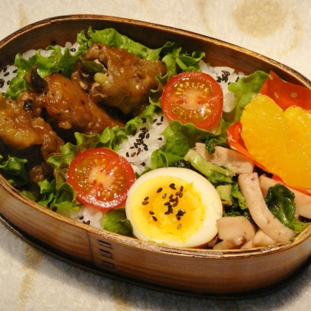 アスパラの肉巻き（レモンハーブソース）弁当