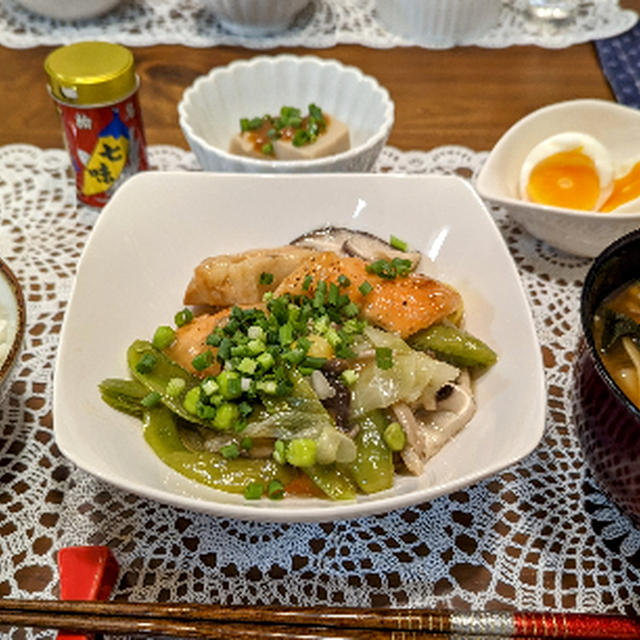 銀鮭と野菜のあんかけ