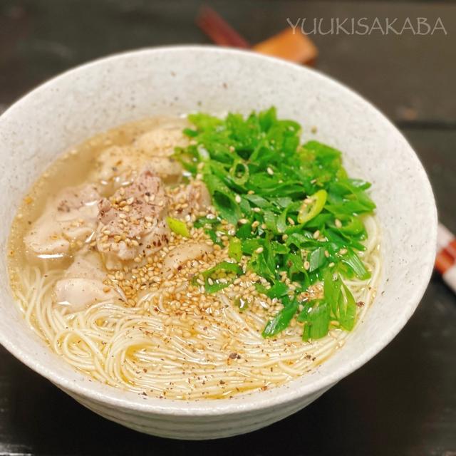 ごろごろ鶏肉とうま塩味が食欲そそる！鶏肉ネギ塩にゅうめん！　夏に向けての冷たい素麺アレンジ5選