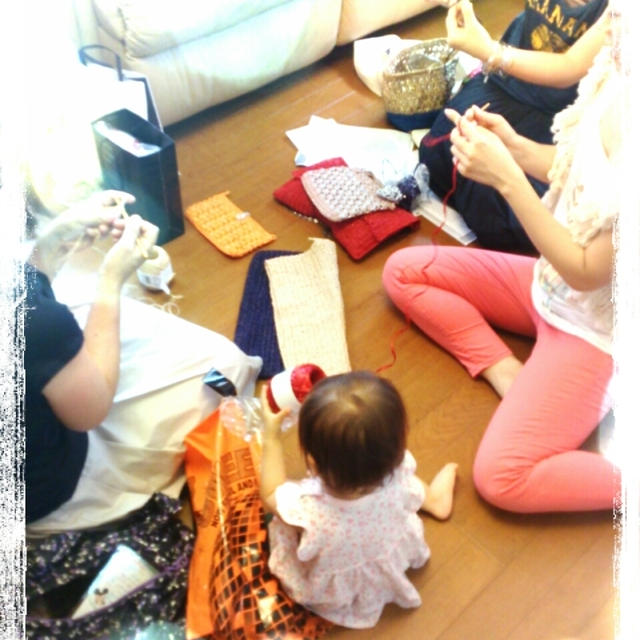幼稚園編み部(*^^*)☆