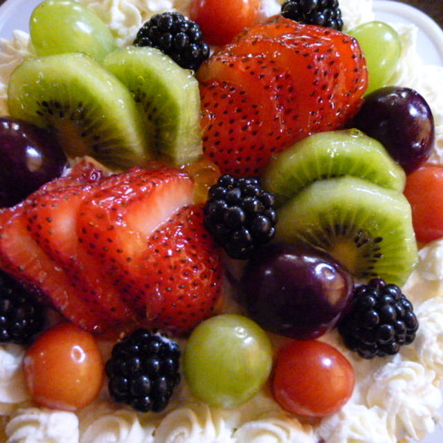 米粉ロールのお誕生日ケーキ♪
