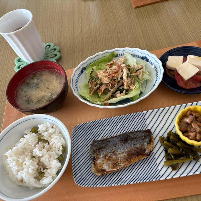 半額サワラと豆ごはんで、ザ和食ランチ♪