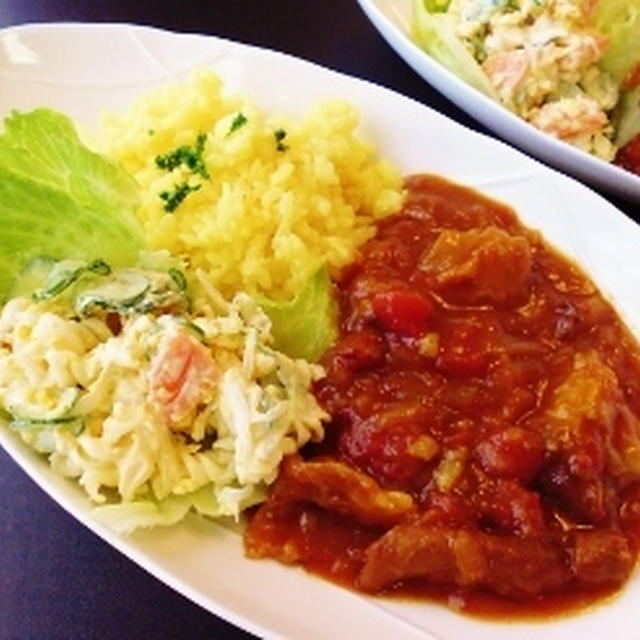 うきうき気分のワンプレート～～牛筋肉とトマトのカレー～～