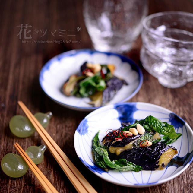 「茄子とバジルの味噌炒め」