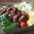 美味しいかさ増し！？牛こま肉と豚こま肉のかたまりステーキ弁当
