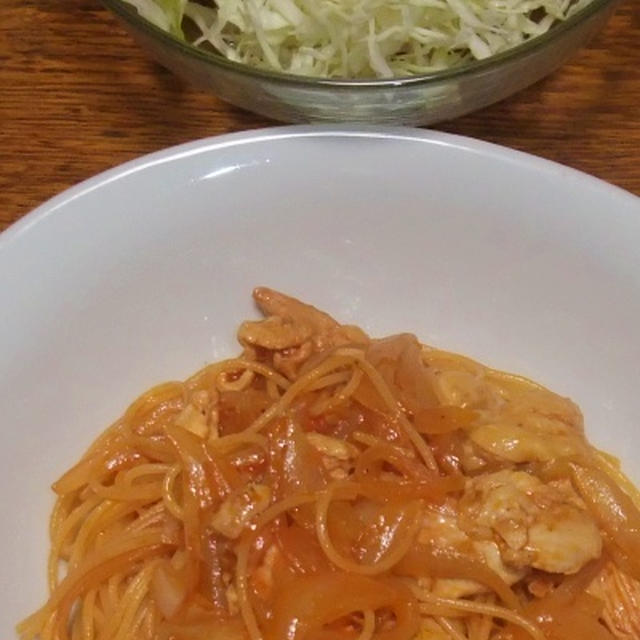 鶏のトマトスパゲティ