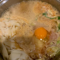 簡単、キムチ煮込みうどん