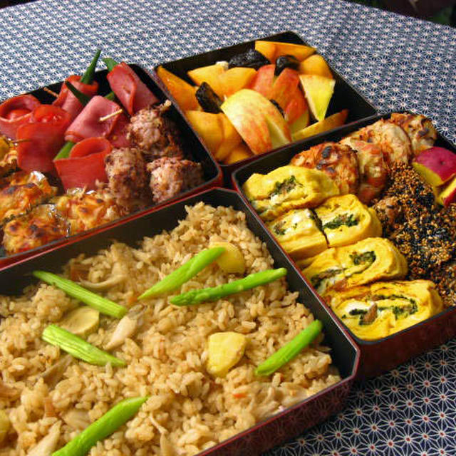 秋の運動会のお弁当