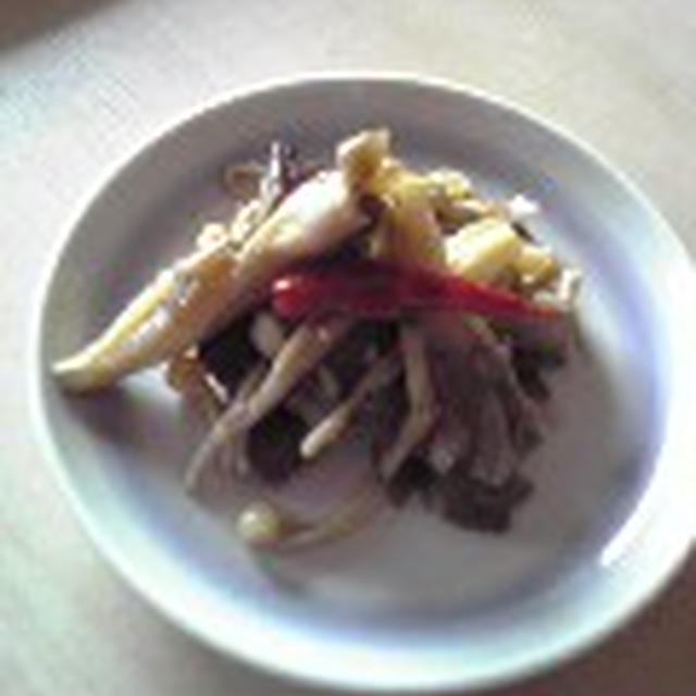 先週のきのこの常備菜のアレンジ