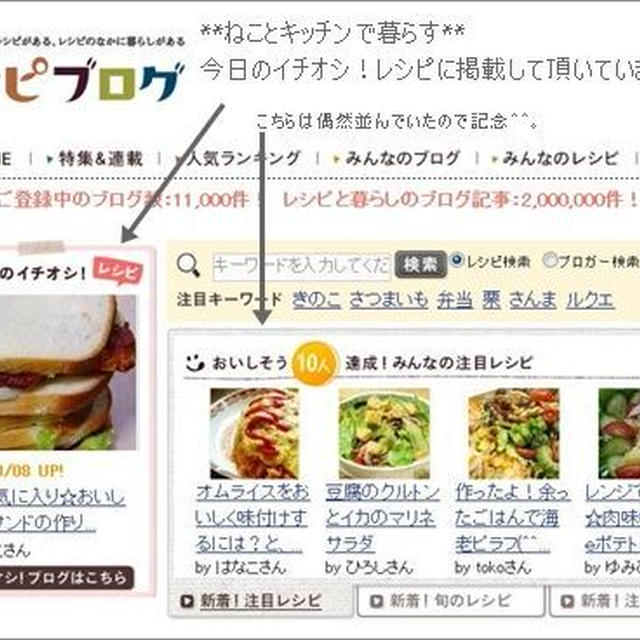 レシピブログさんのイチオシ！レシピに