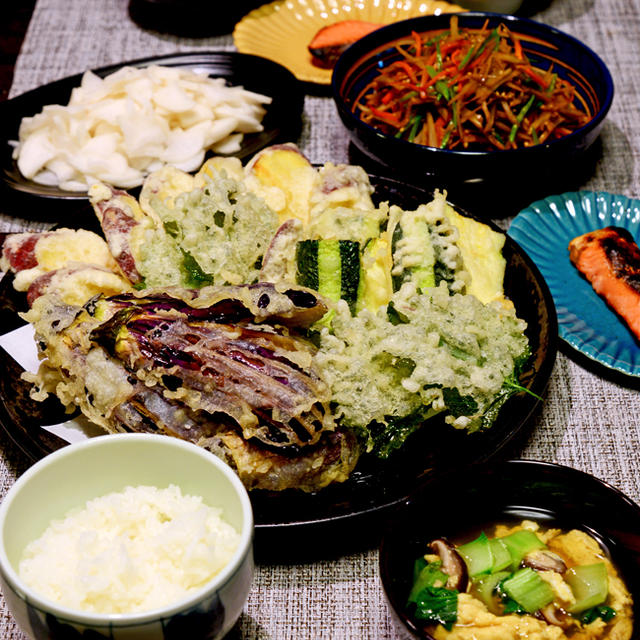お野菜の天ぷらを楽しんだ晩ごはん♪／娘の成人式の前撮り写真なんだけども･･･