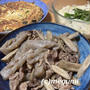 中華風卵焼き＆豆腐の大鉢蒸し＆牛肉とごぼうとこんにゃくの煮物