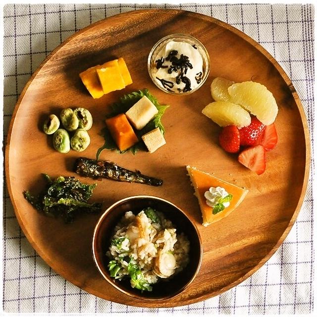 いなり寿司弁当とワンプレート朝ご飯～ホタテ雑炊～