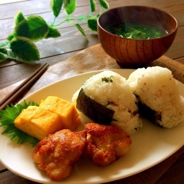 おにぎり定食♡&29歳女性運ばれる(´･_･`)