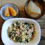 実家さまさまです(^^)野沢菜チャーハンで楽ちん朝ごはん♪