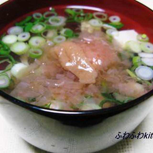 モニターレシピ〜梅の香りの　豆腐のおすまし