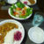 ご馳走サラダと残ったカレーで夕食＾０＾