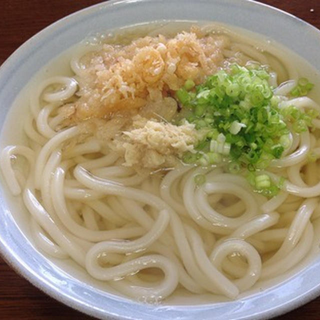 朝の麺はいりこだしで「かけうどん」