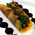 フライパンで簡単！「カリッカリ♪菜の花のチーズ巻き＊バルサミコ味」