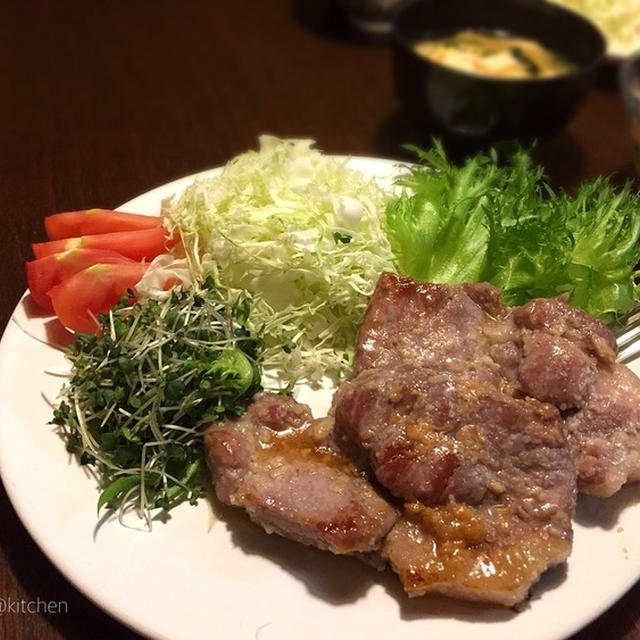 塩麹豚テキ定食〜ママ友に２回も顔を叩かれたわたくし〜