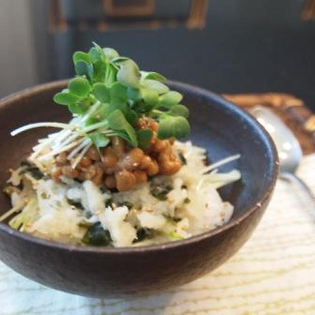 ＊トリプル大根でねばねば納豆丼＊