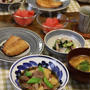 塩豚の肉じゃが　と　魚の味噌漬け。晩ごはん。