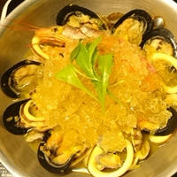 キラキラ金色♪トマトジュレの「ブイヤベース風鍋」