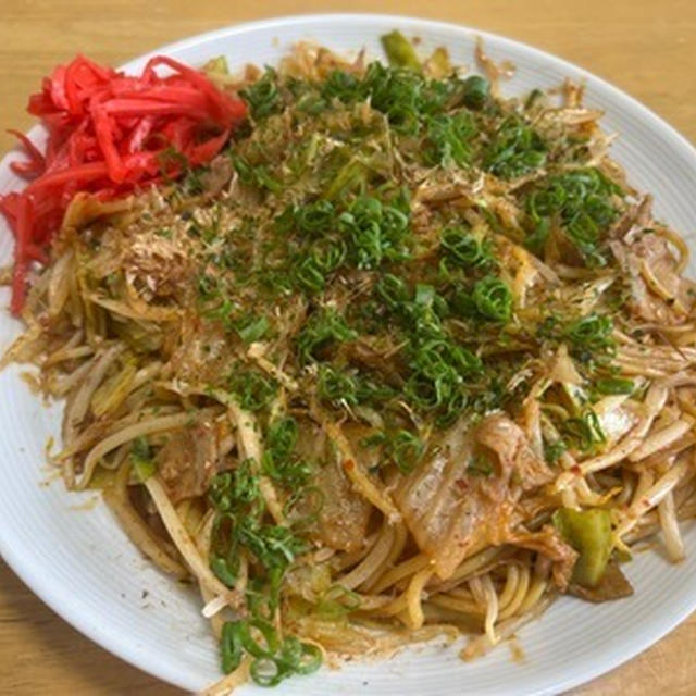 久しぶりに家で焼きそば