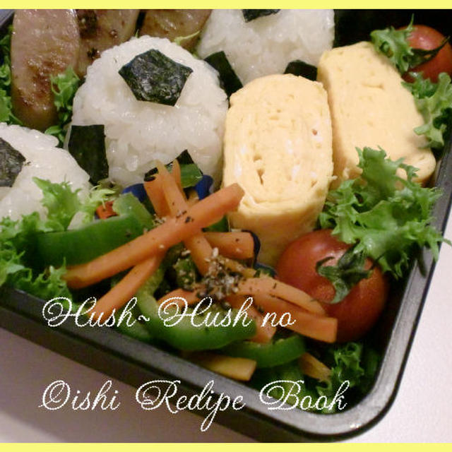 ♪遠足のお弁当★サッカーボールおにぎり★♪