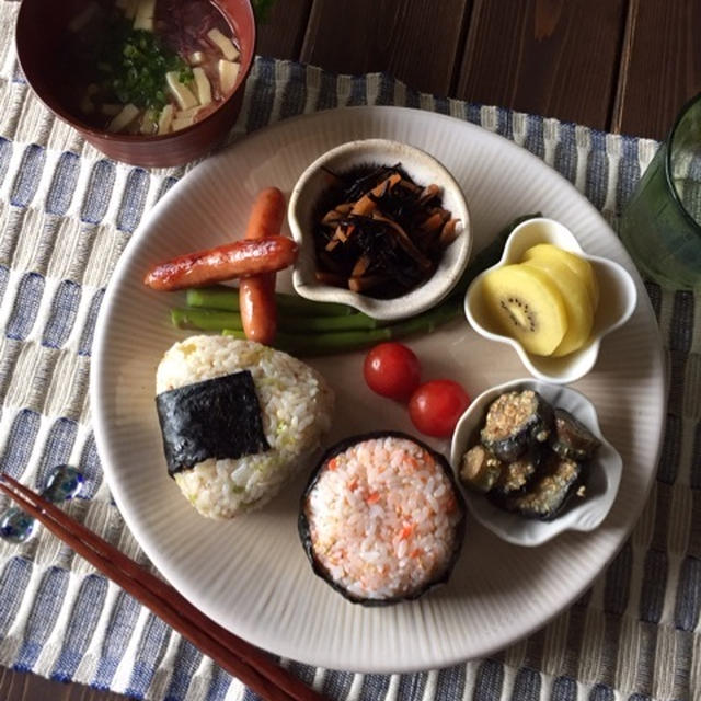 おにぎりプレートde朝ごはん♪…練習前後の食事(補食)の大切さ
