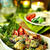 Deep Fried Tri Color Potato Pesto Sauce