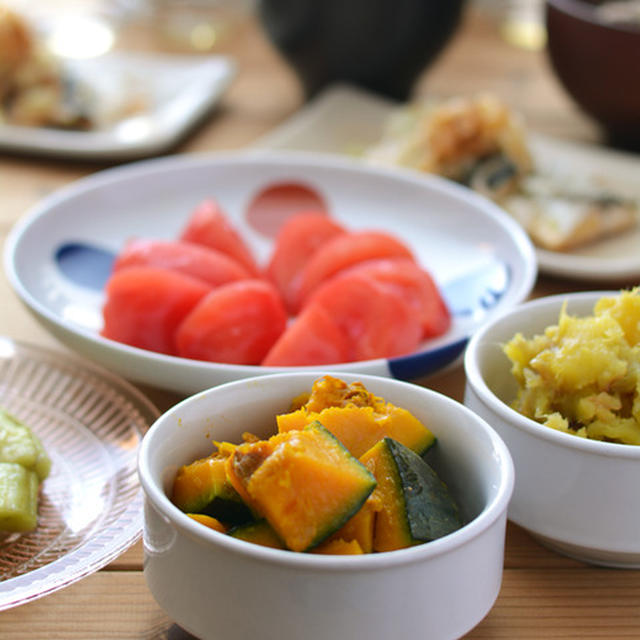 利きオイル。野菜であれこれの晩ごはん。