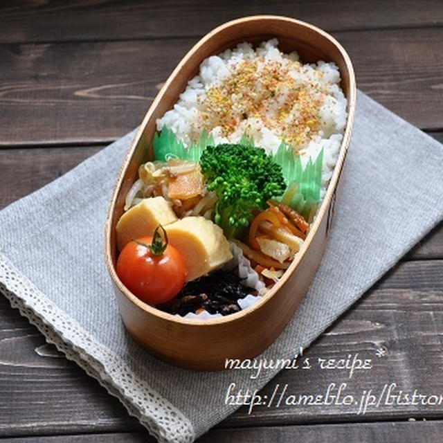 簡単！お弁当レシピ～肉みそのもやし炒め弁当～