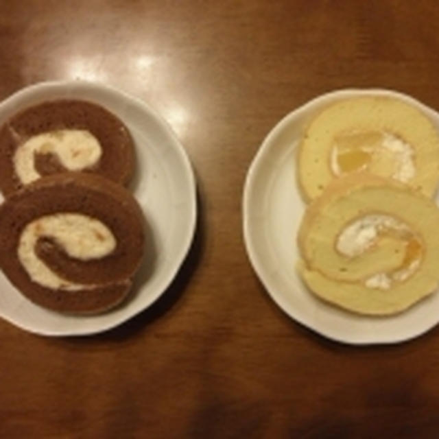 仲良し兄弟のロールケーキ