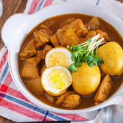 ボリューム満点♪お蕎麦やさんの♪『鶏大根とゆで卵の和風カレー』