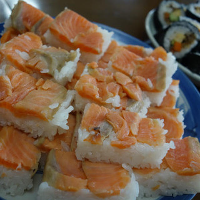 夫のお寿司で晩ご飯