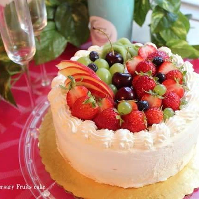 結婚15周年記念フルーツケーキ