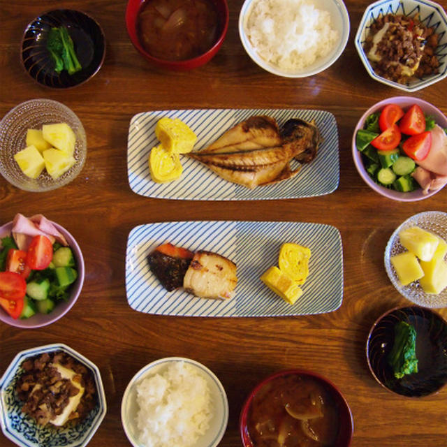 肉そぼろがけのお豆腐朝ごはん